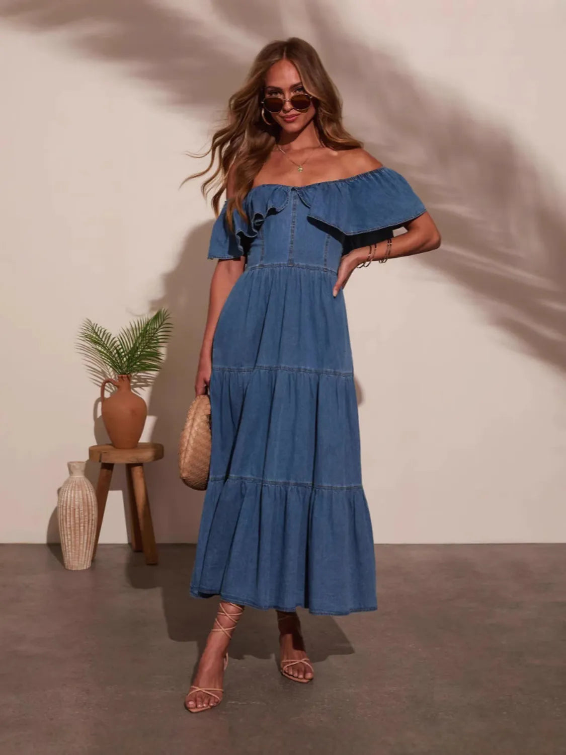 Suayna Denim Dress Dark Blue / S