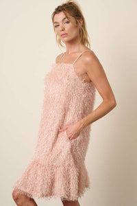 Alyah Feather Dress (Blush)