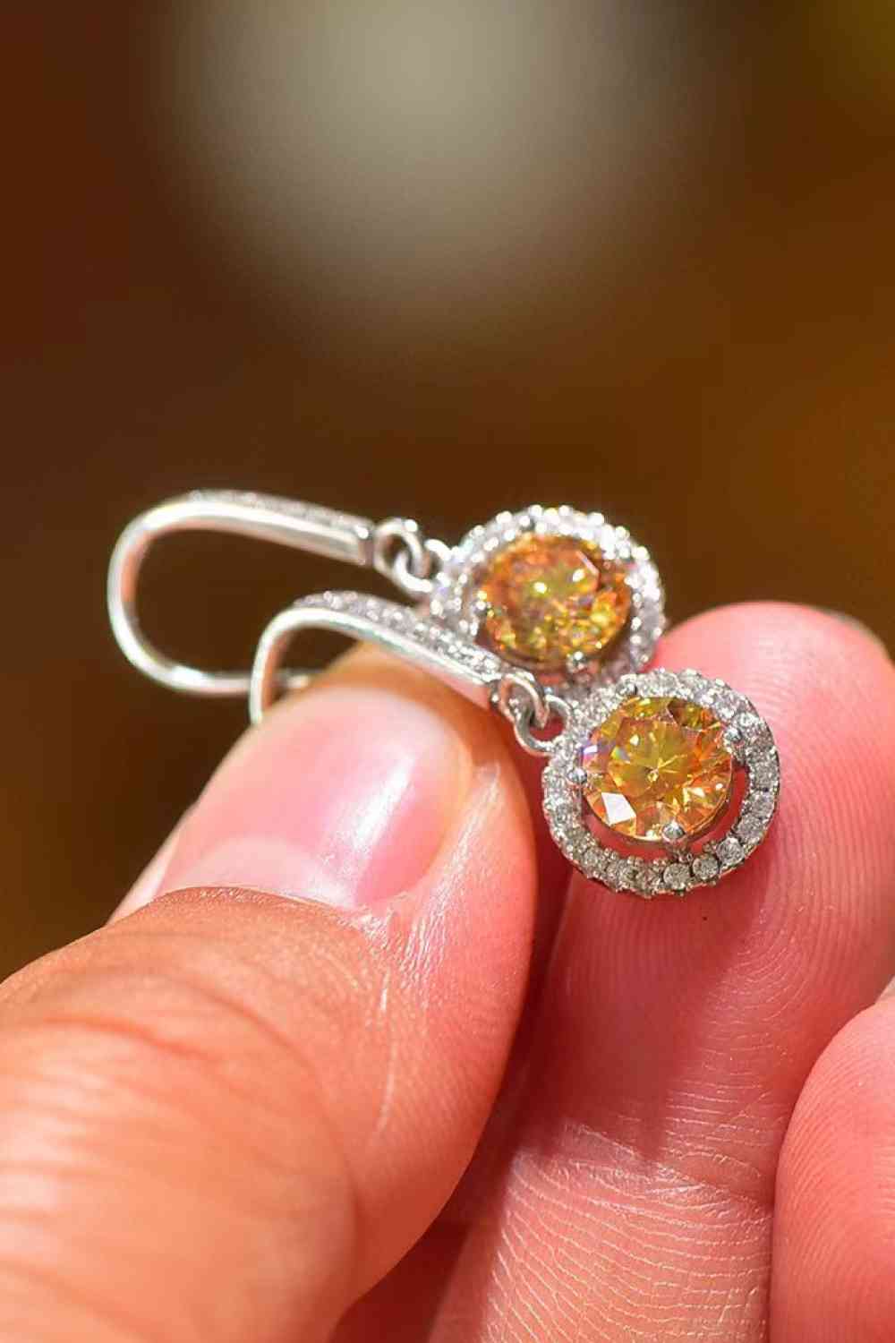 2 Carat Moissanite Drop Earrings