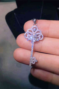 1 Carat Moissanite Key Necklace