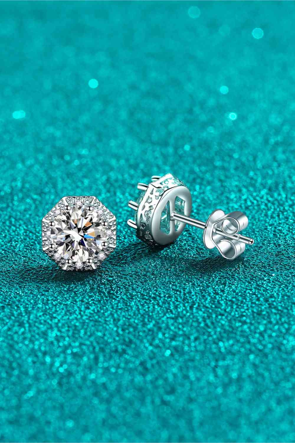 2 Carat Moissanite 925 Silver Stud Earrings
