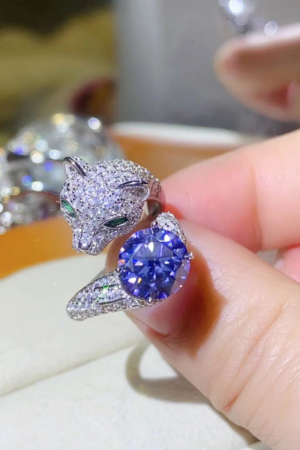 2 Carat Moissanite Animal Ring