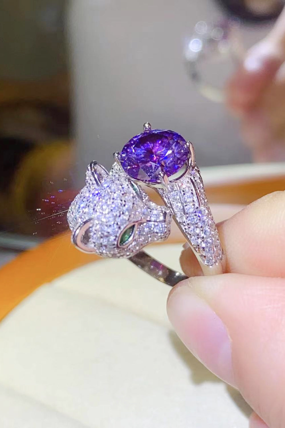 2 Carat Moissanite Animal Ring