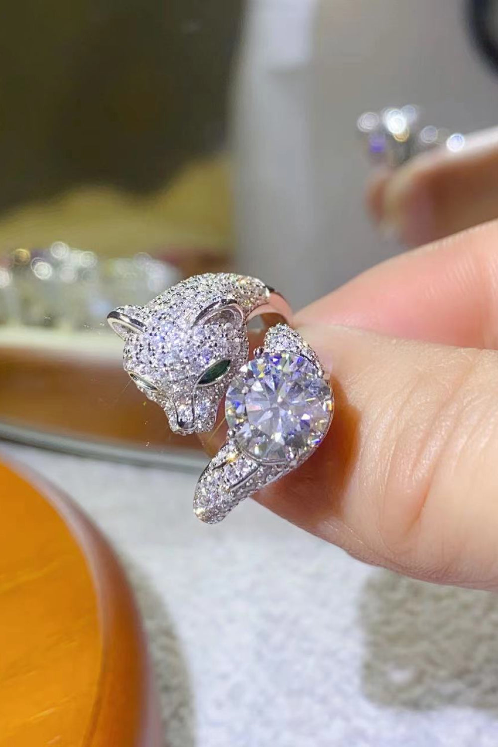 2 Carat Moissanite Animal Ring