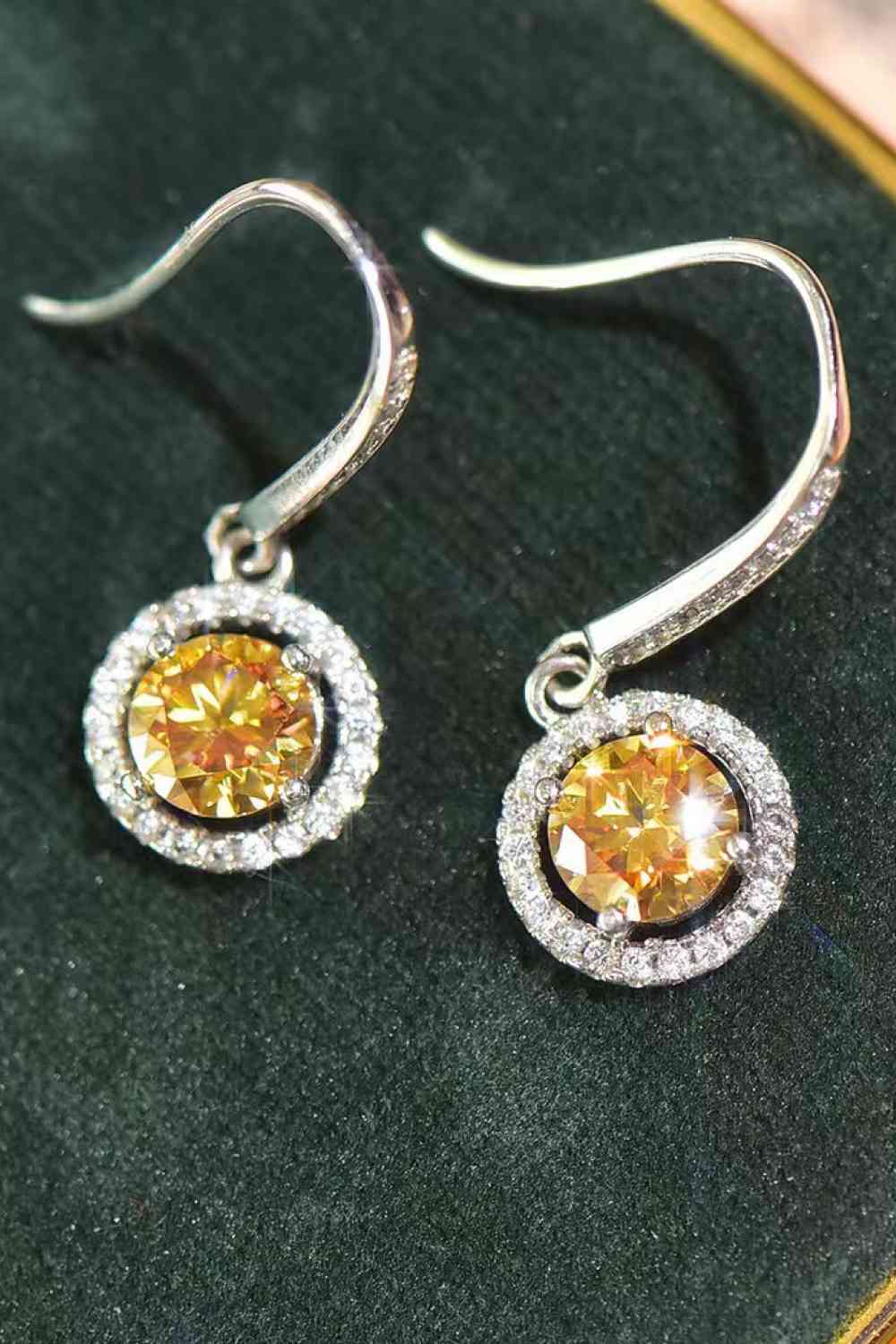 2 Carat Moissanite Drop Earrings