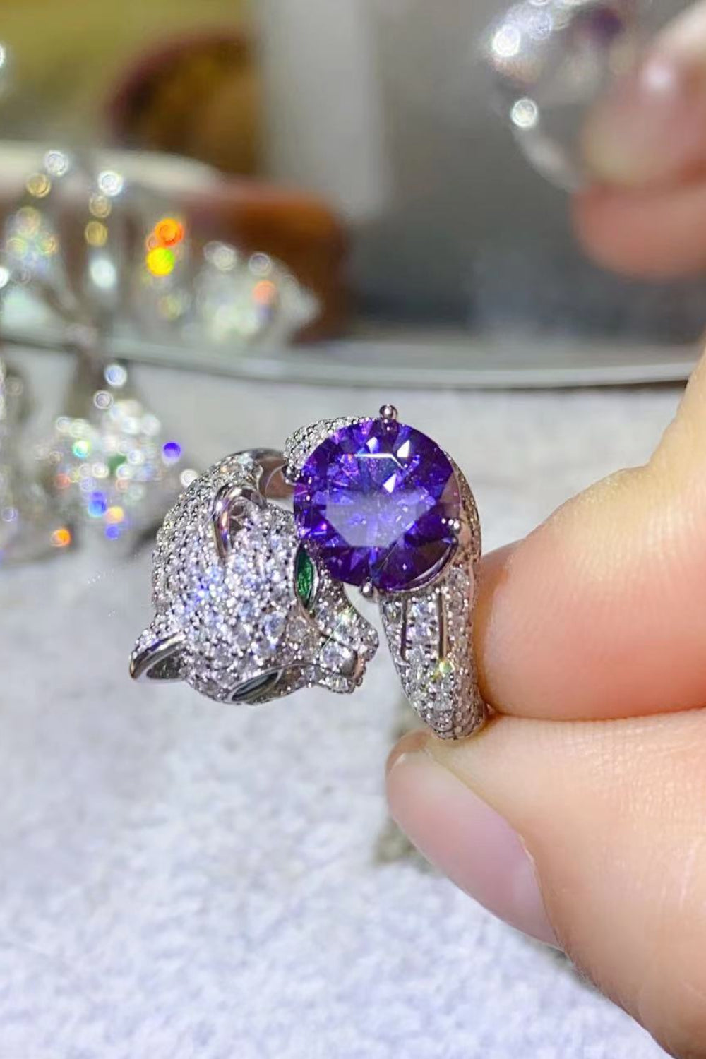 2 Carat Moissanite Animal Ring