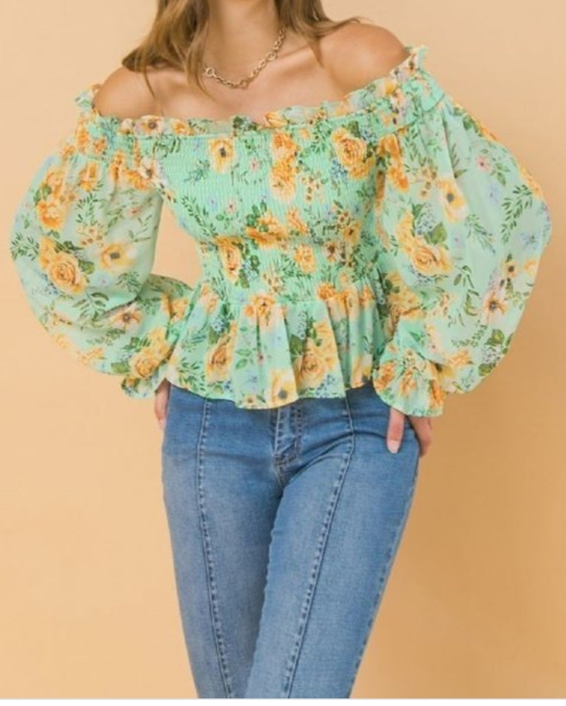 Aurora Peplum Top