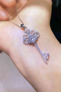1 Carat Moissanite Key Necklace