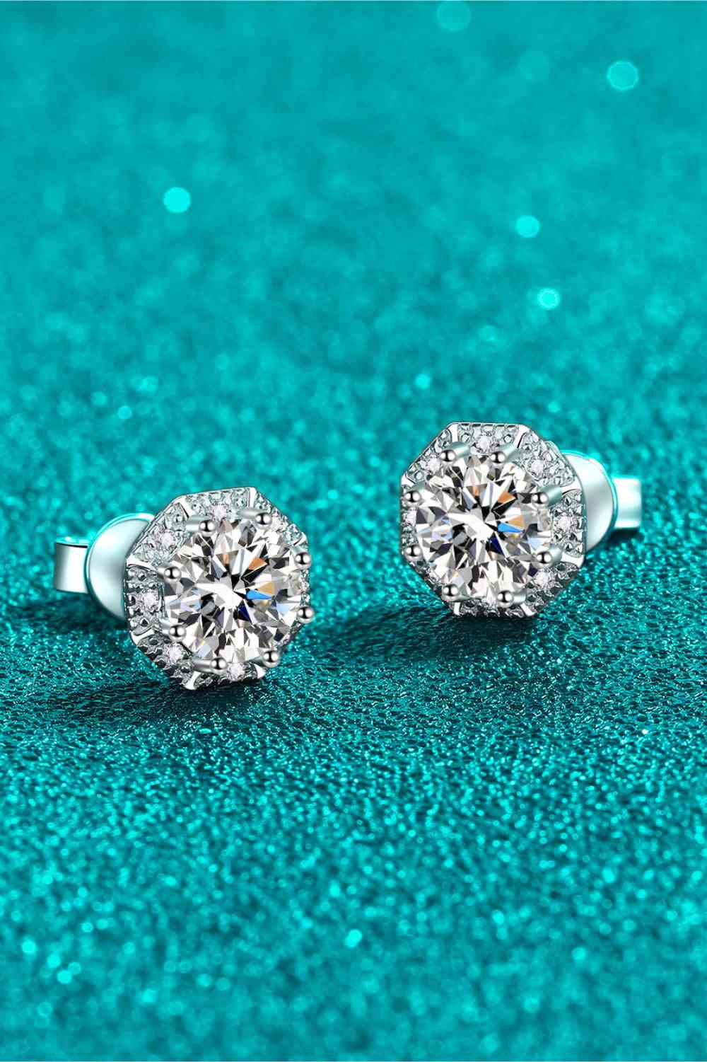 2 Carat Moissanite 925 Silver Stud Earrings