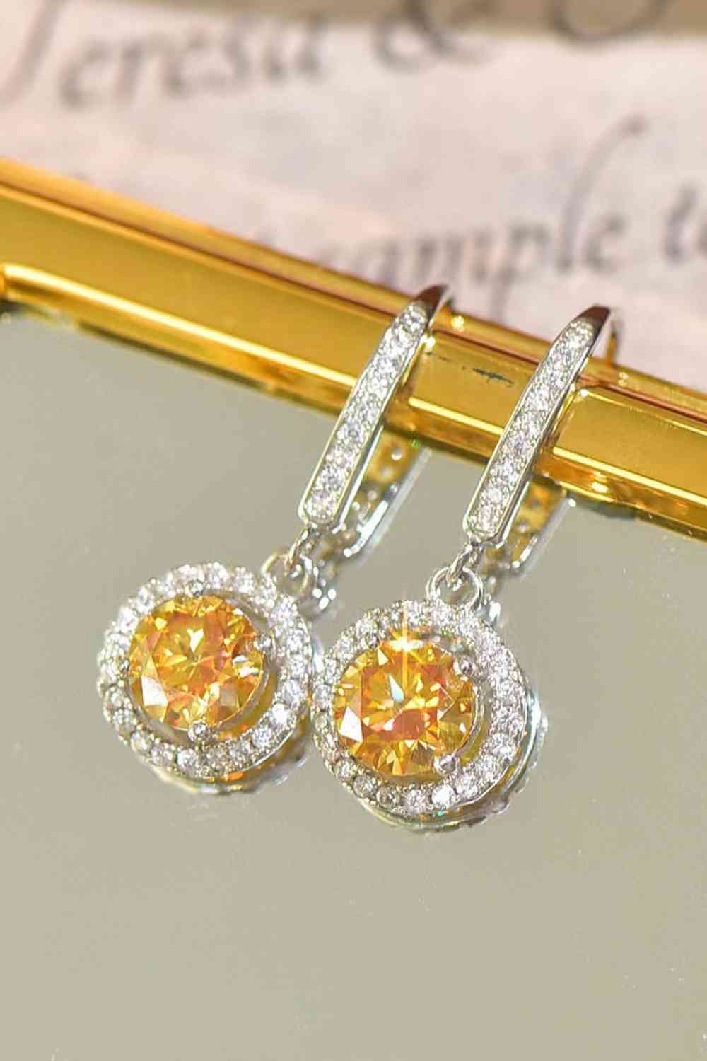 2 Carat Moissanite Drop Earrings