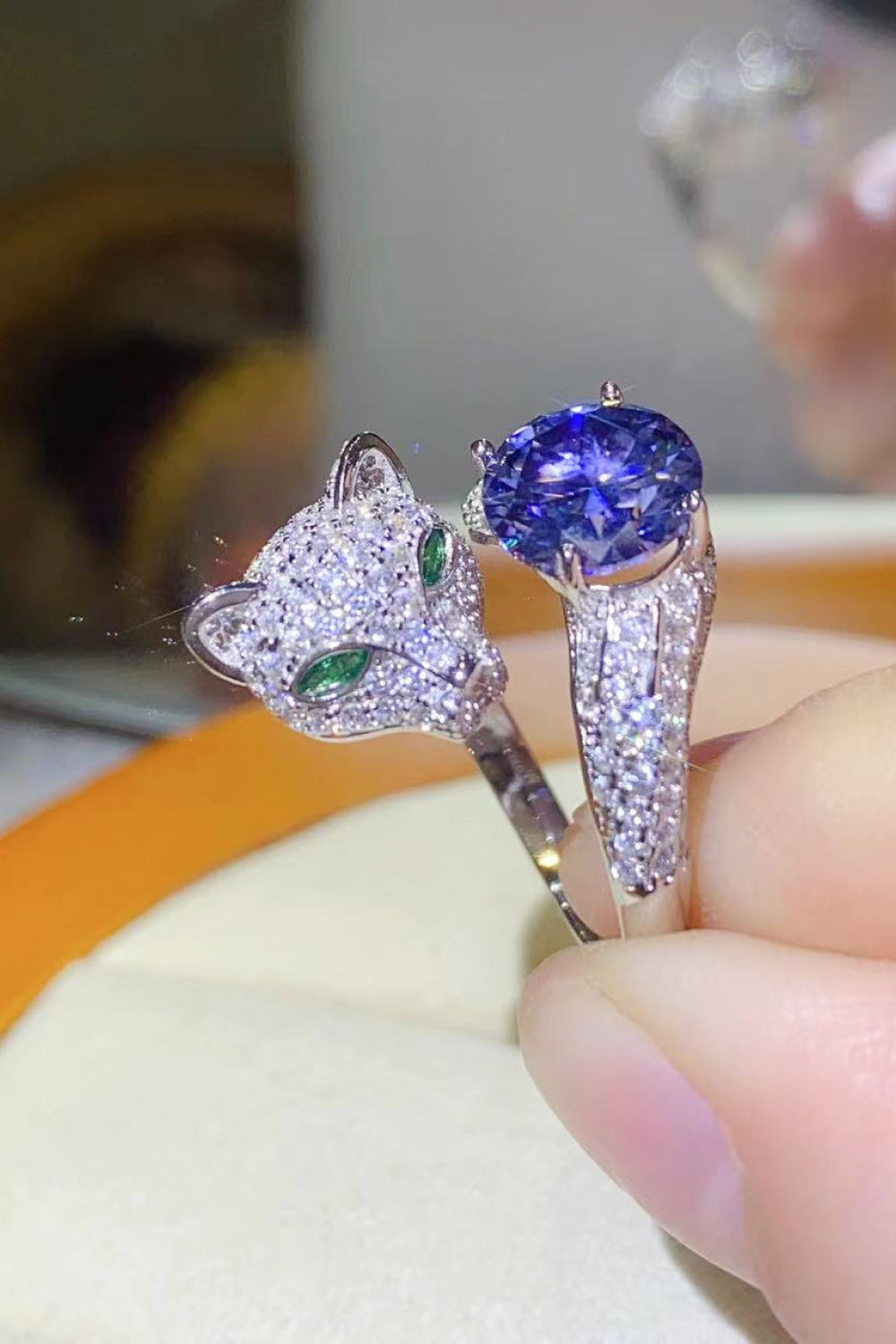 2 Carat Moissanite Animal Ring
