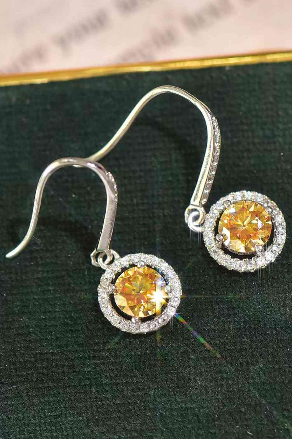 2 Carat Moissanite Drop Earrings