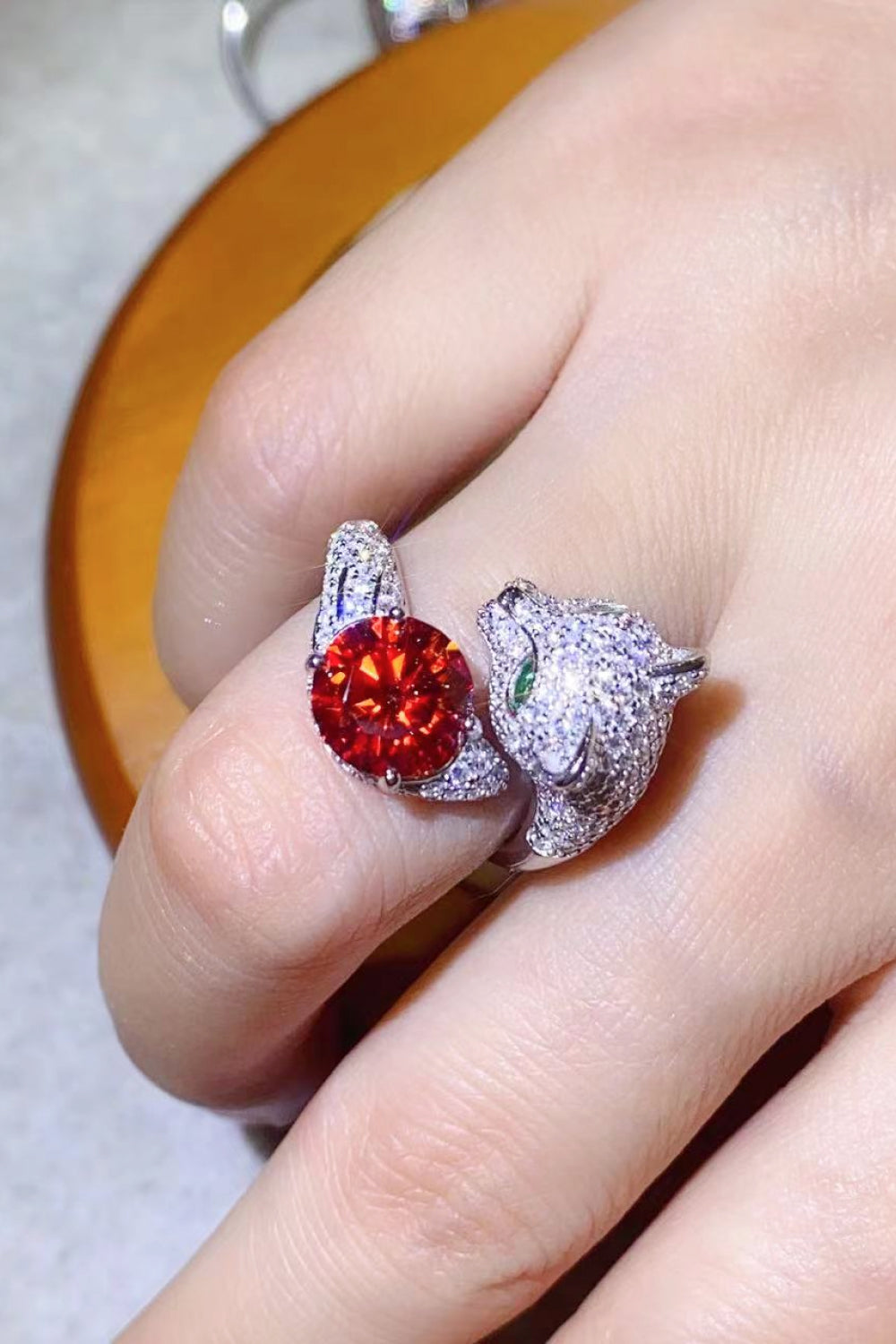 2 Carat Moissanite Animal Ring