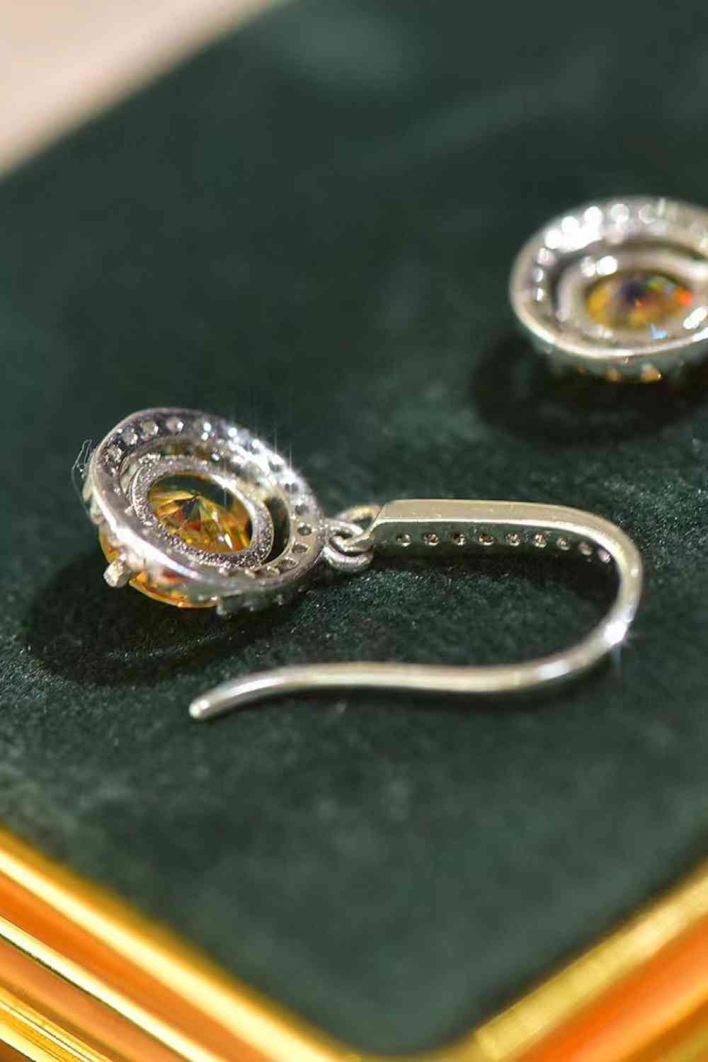 2 Carat Moissanite Drop Earrings