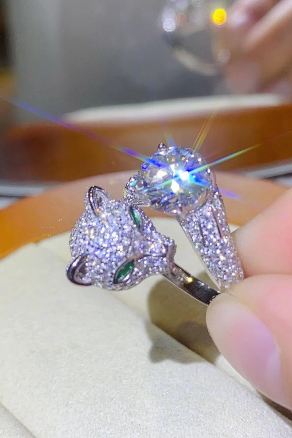 2 Carat Moissanite Animal Ring