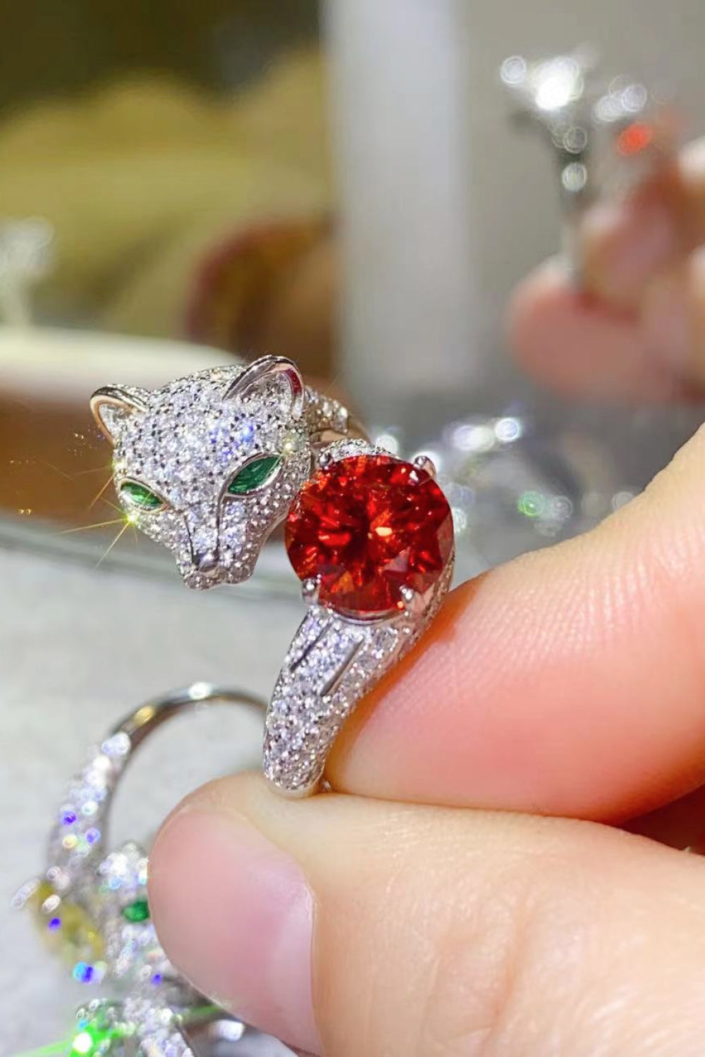 2 Carat Moissanite Animal Ring