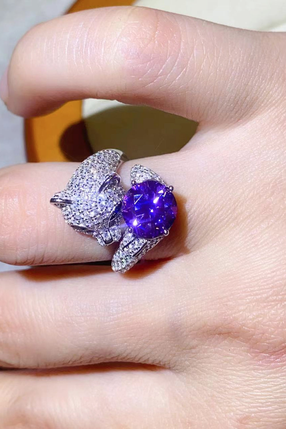 2 Carat Moissanite Animal Ring